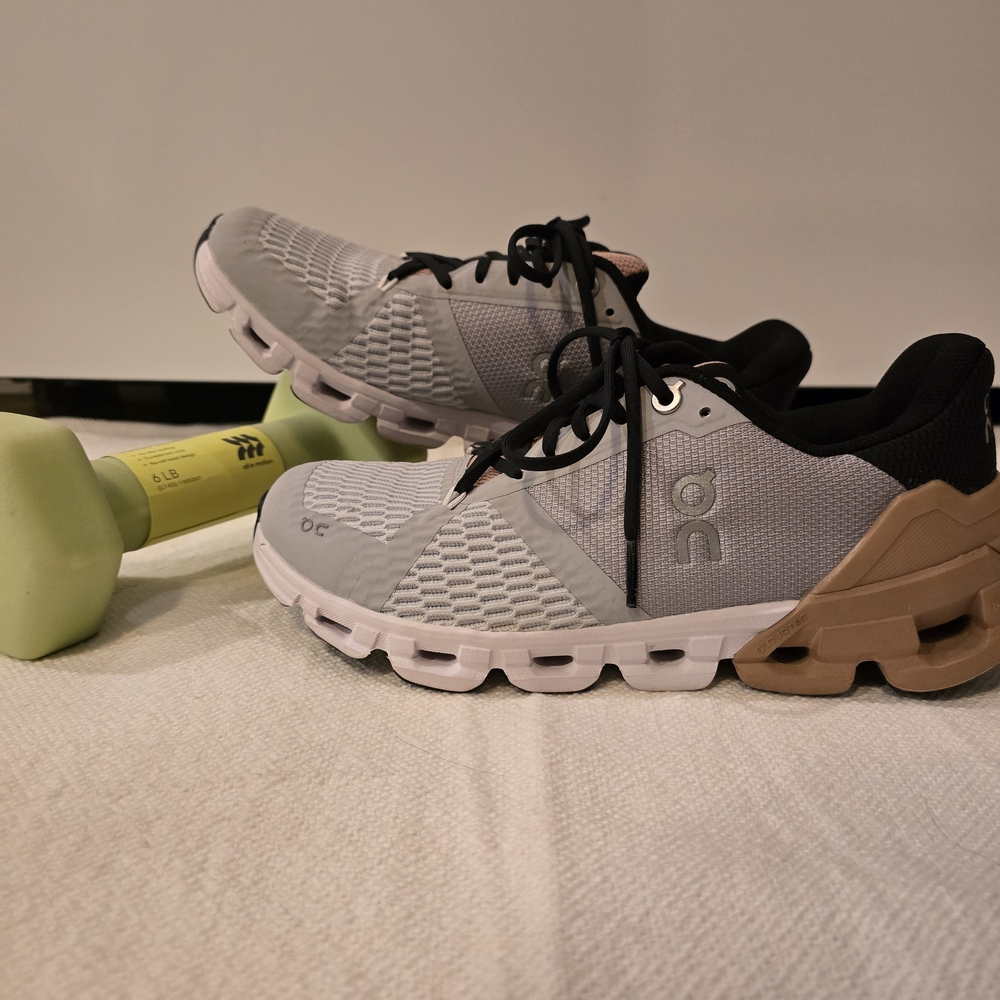 Gray and Black Athletic Shoes